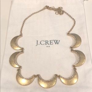 Scalloped Jcrew Gold and diamond necklace